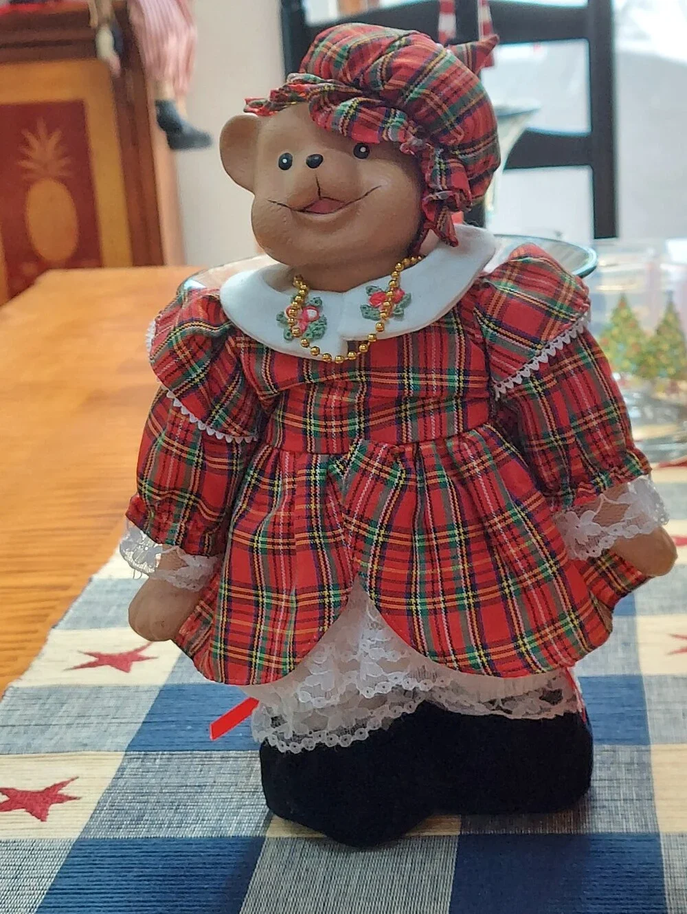 Vintage Porcelain Musical Bear